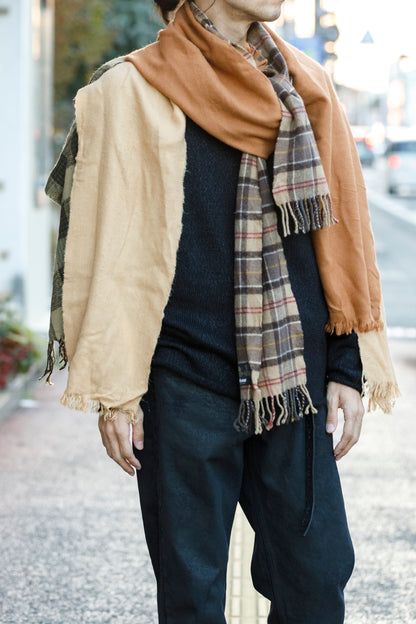 ink / FREELY SCARF - BROWN