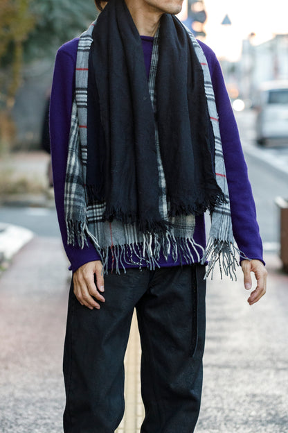 ink / FREELY SCARF - BLACK