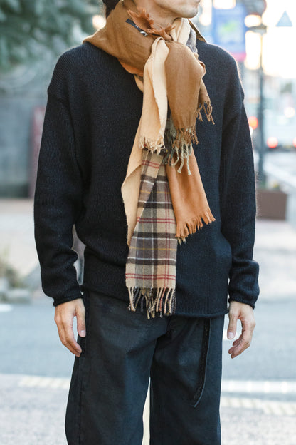 ink / FREELY SCARF - BROWN