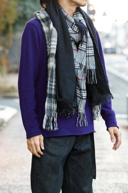 ink / FREELY SCARF - BLACK