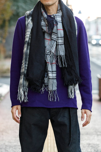 ink / FREELY SCARF - BLACK