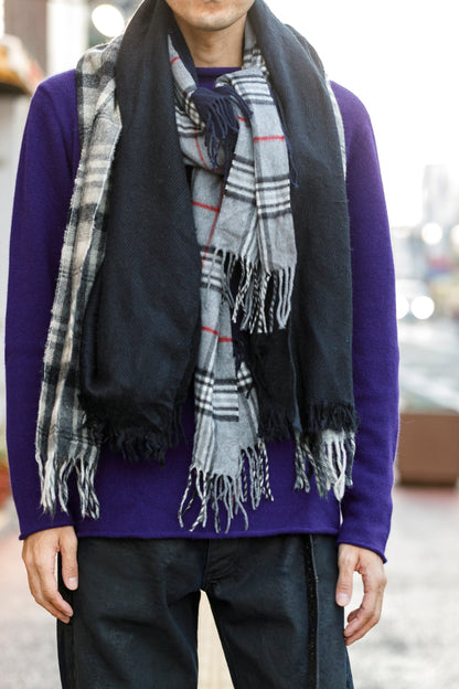 ink / FREELY SCARF - BLACK