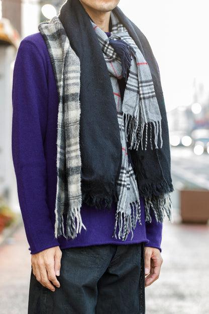 ink / FREELY SCARF - BLACK