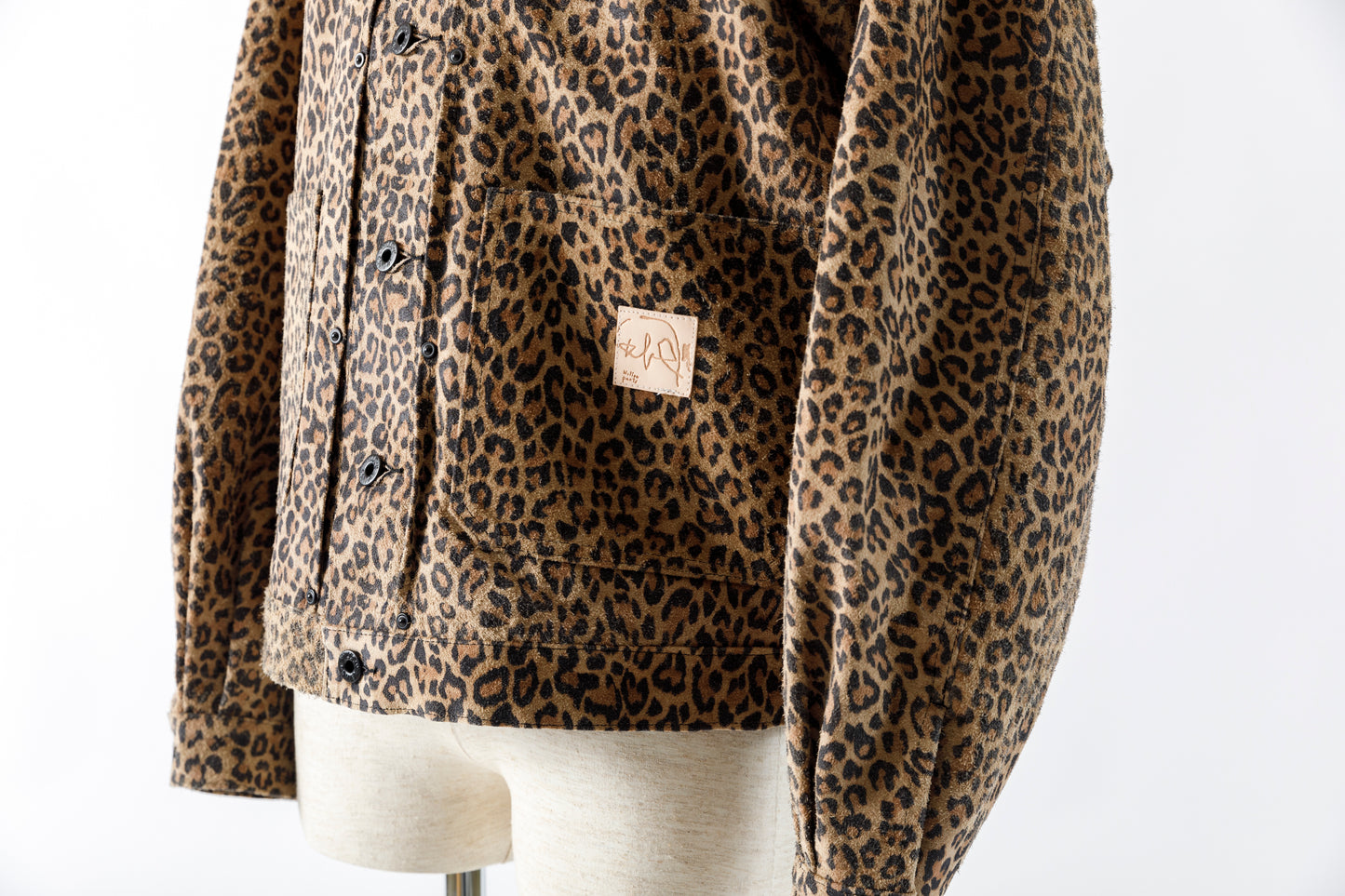 Willow Pants / P-019 COWHIDE SUEDE - LEOPARD PRINT