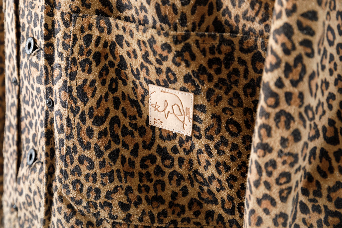 Willow Pants / P-019 COWHIDE SUEDE - LEOPARD PRINT