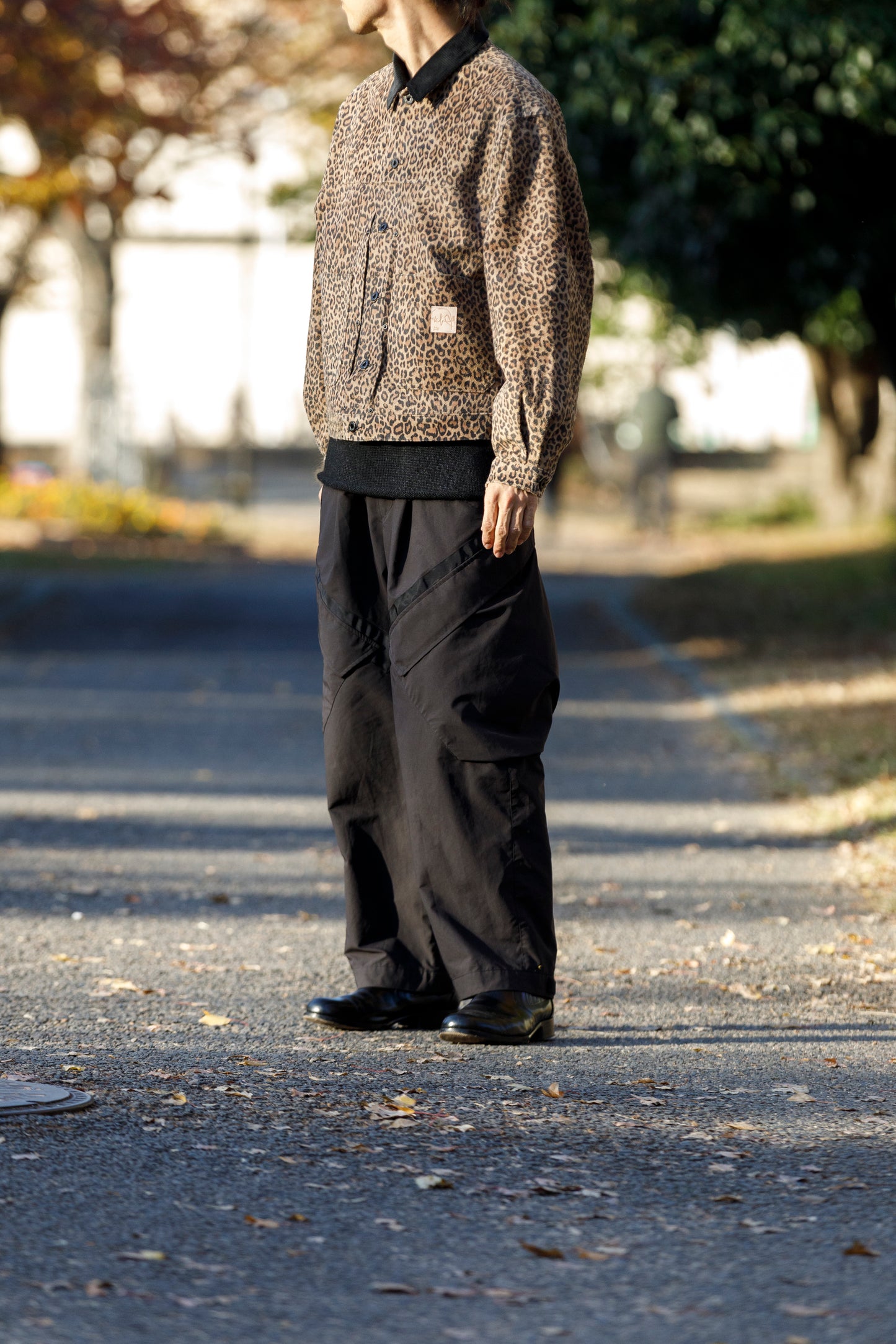 Willow Pants / P-019 COWHIDE SUEDE - LEOPARD PRINT