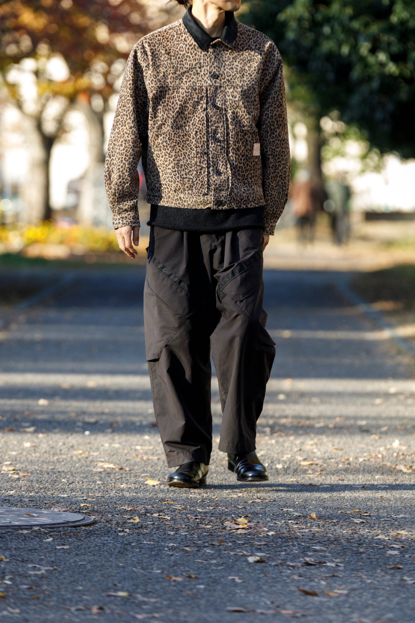 Willow Pants / P-019 COWHIDE SUEDE - LEOPARD PRINT