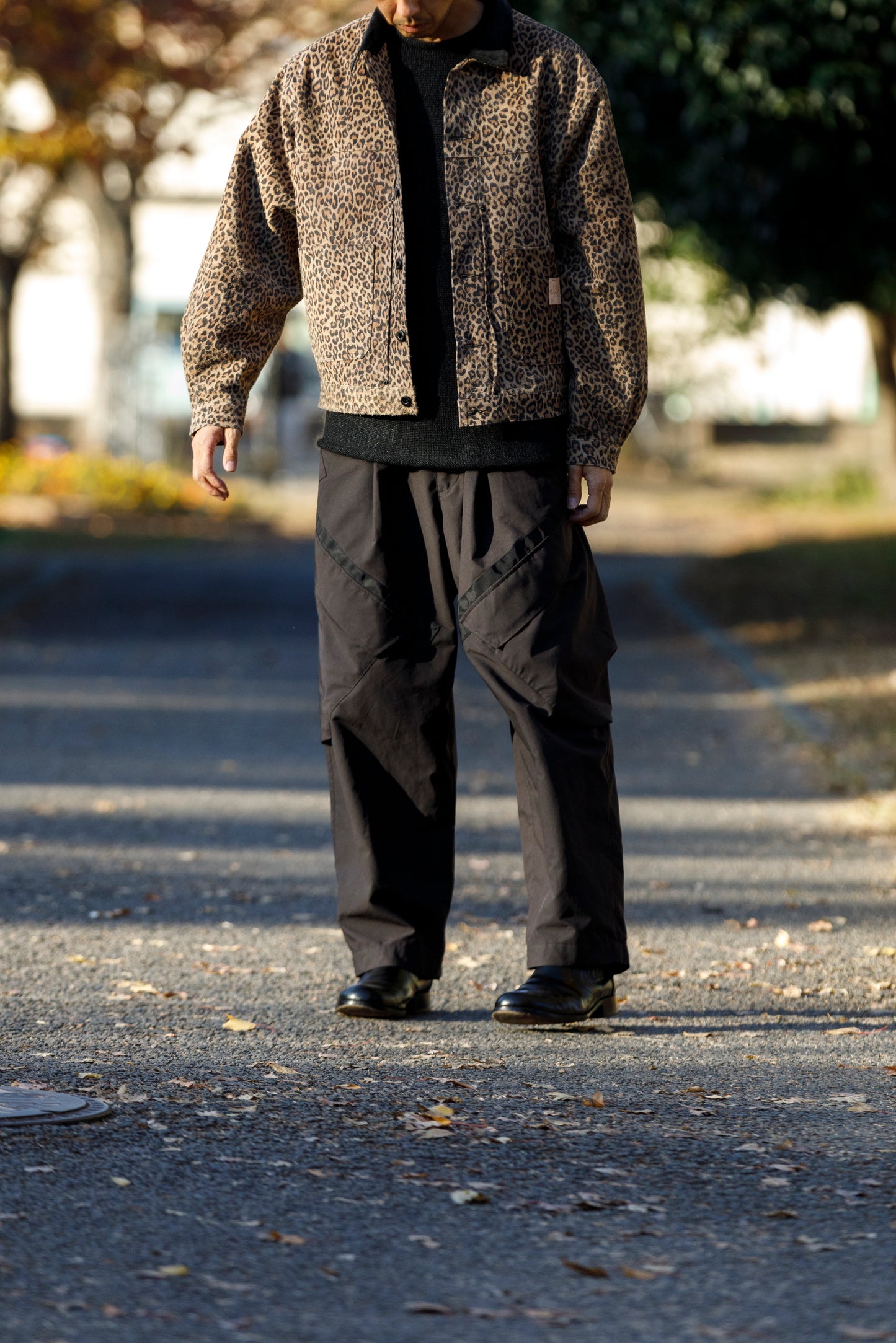 Willow Pants / P-019 COWHIDE SUEDE - LEOPARD PRINT