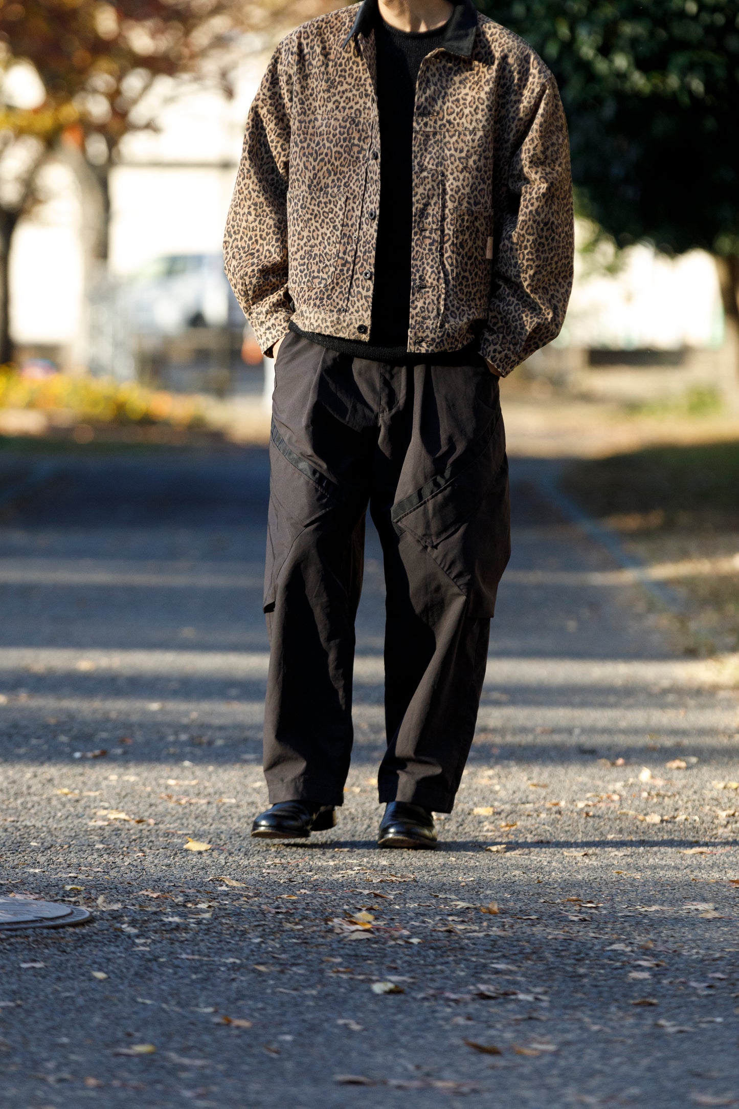 Willow Pants / P-019 COWHIDE SUEDE - LEOPARD PRINT