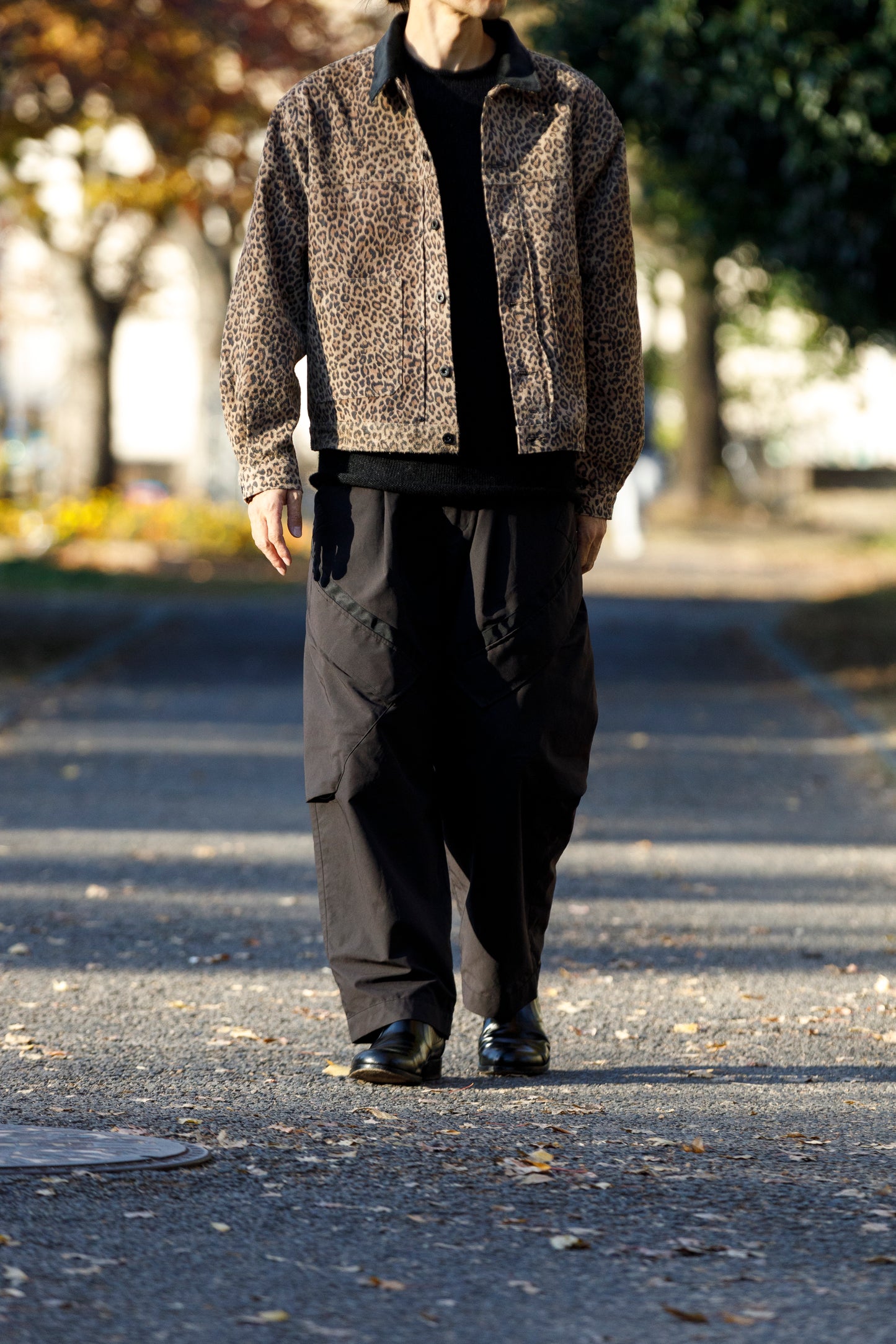 Willow Pants / P-019 COWHIDE SUEDE - LEOPARD PRINT