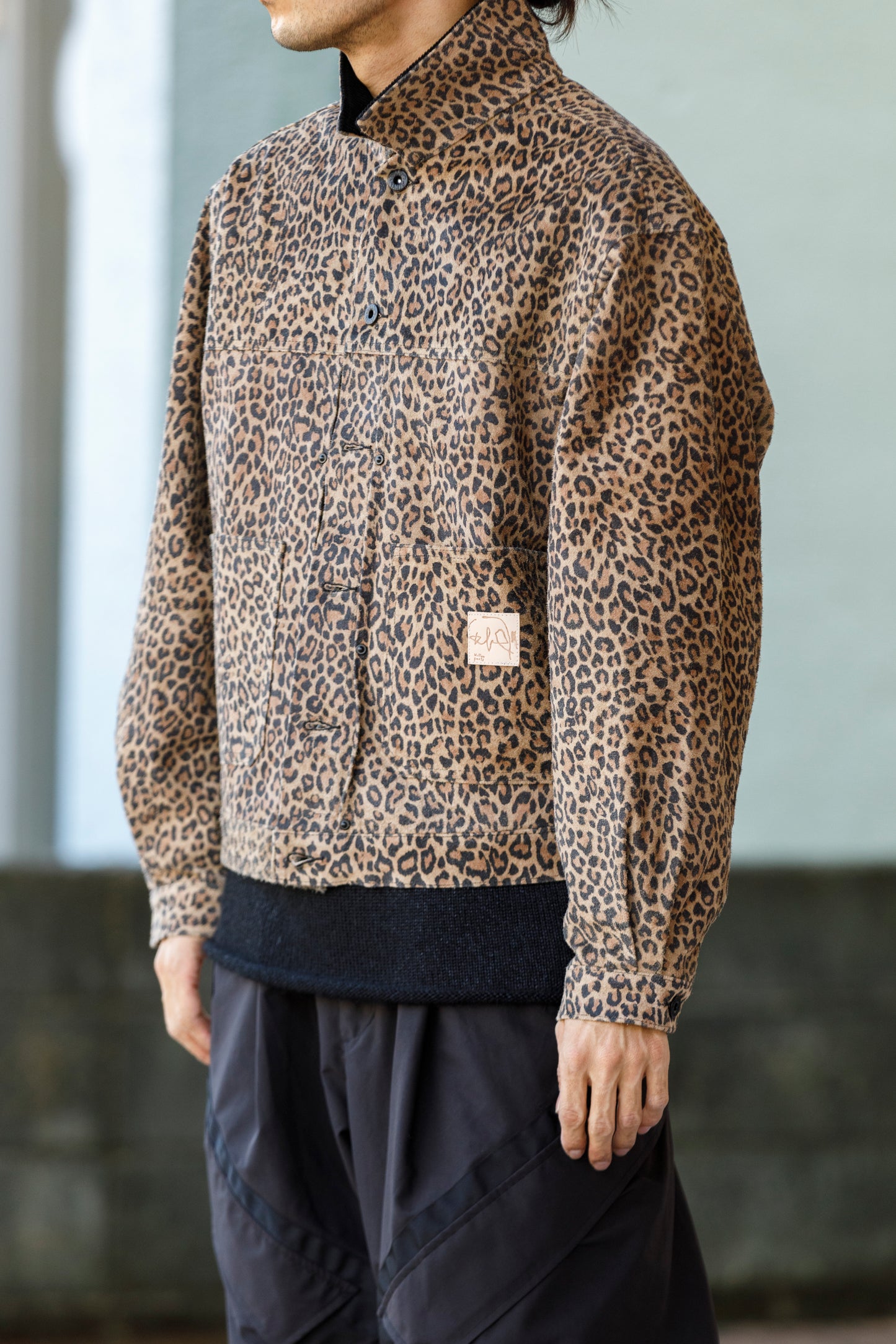 Willow Pants / P-019 COWHIDE SUEDE - LEOPARD PRINT