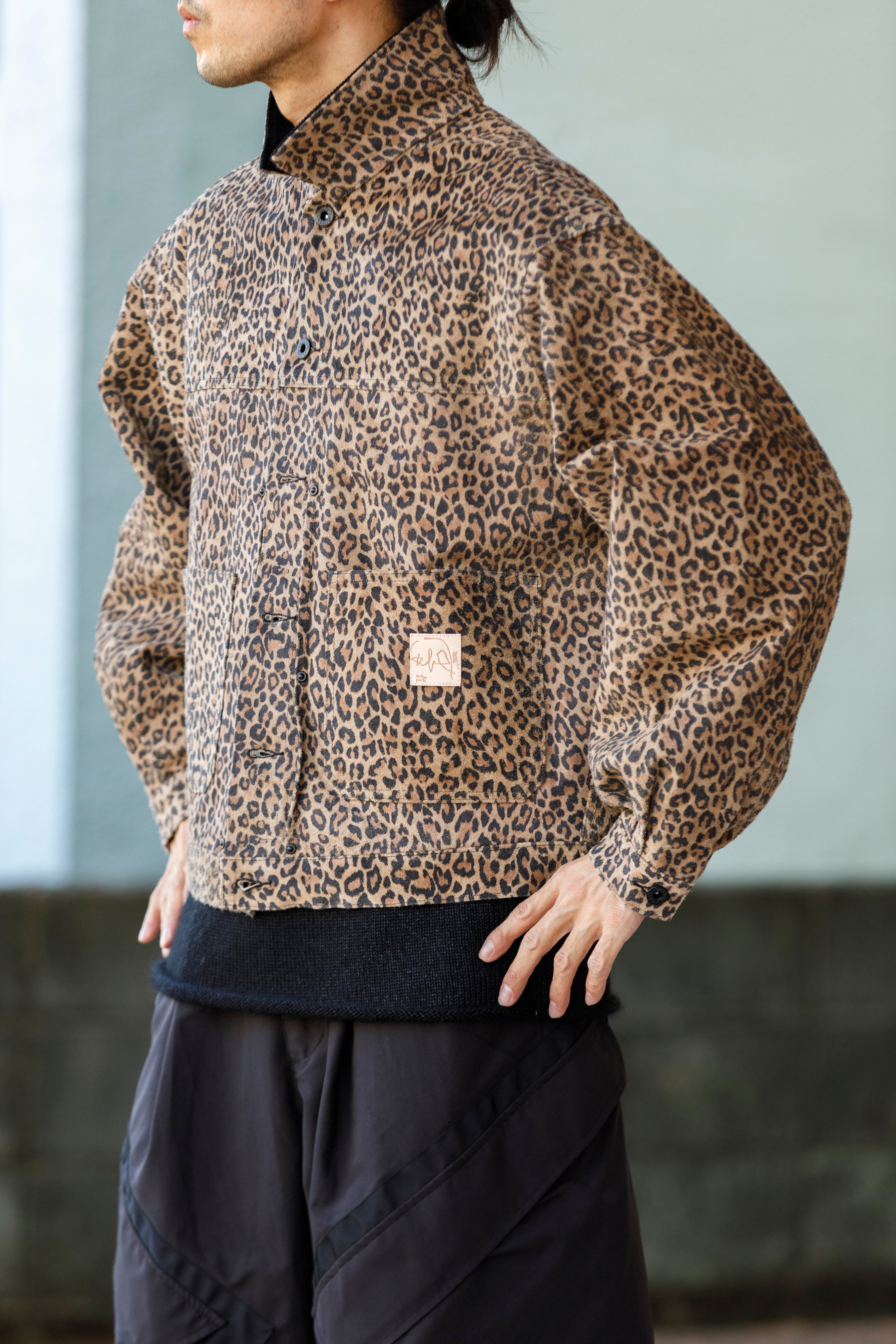 Willow Pants / P-019 COWHIDE SUEDE - LEOPARD PRINT – reggio