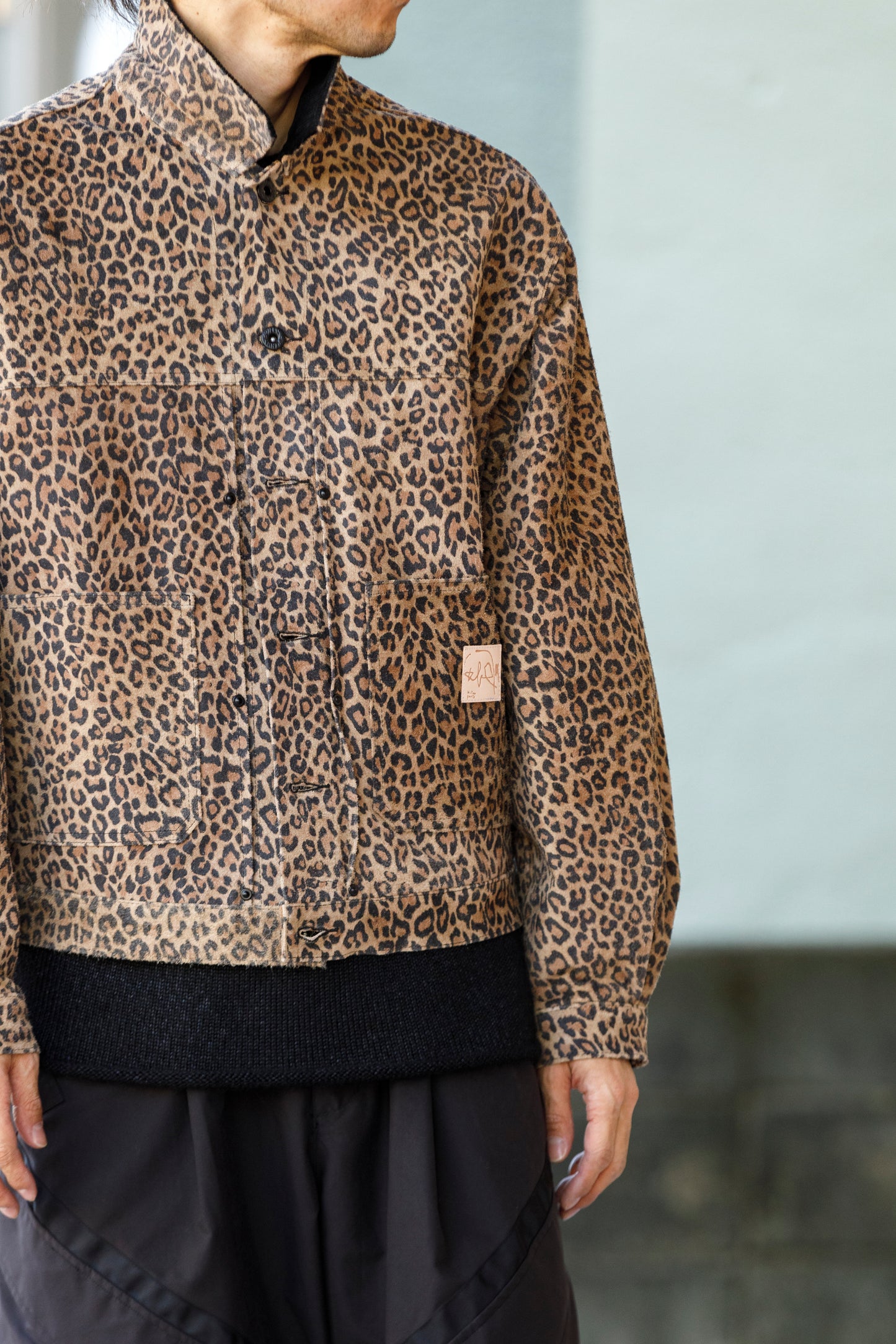 Willow Pants / P-019 COWHIDE SUEDE - LEOPARD PRINT