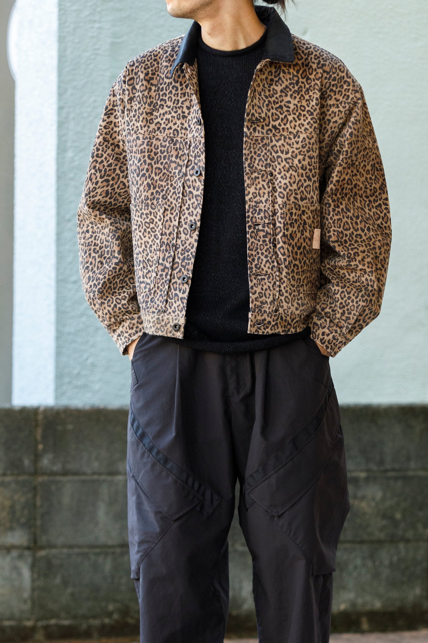 Willow Pants / P-019 COWHIDE SUEDE - LEOPARD PRINT