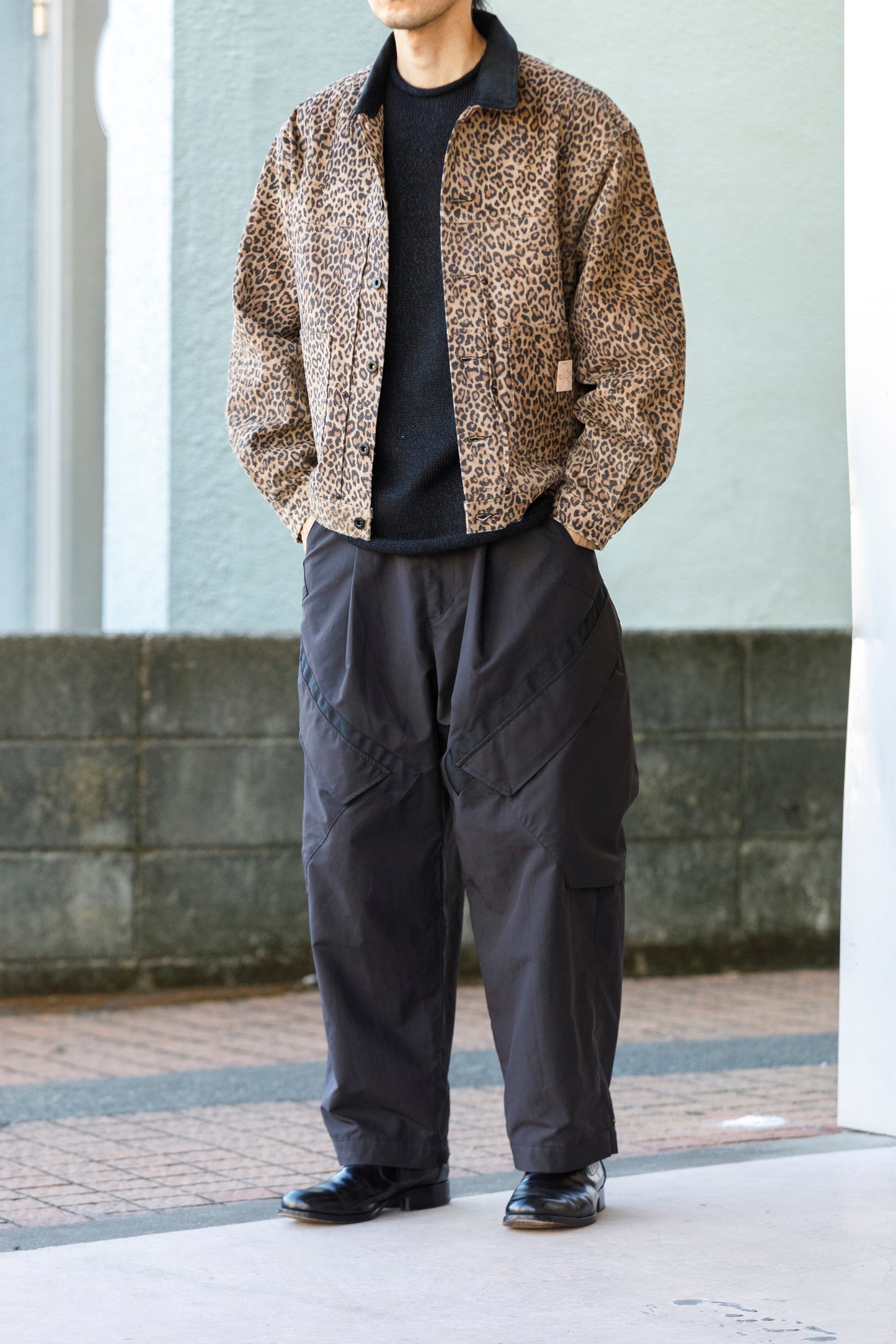 Willow Pants / P-019 COWHIDE SUEDE - LEOPARD PRINT