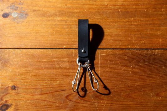 AMIACALVA / AK025 GUIDI&ROSELLINI 2RING KEY HOLDER - Black