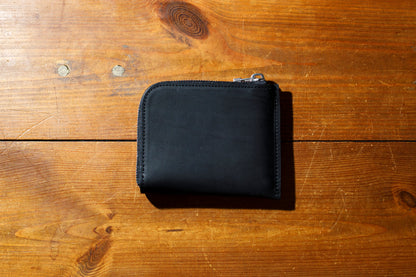 AMIACALVA / AK-043 GUIDI&ROSELLINI SHORT ZIP WALLET - Black