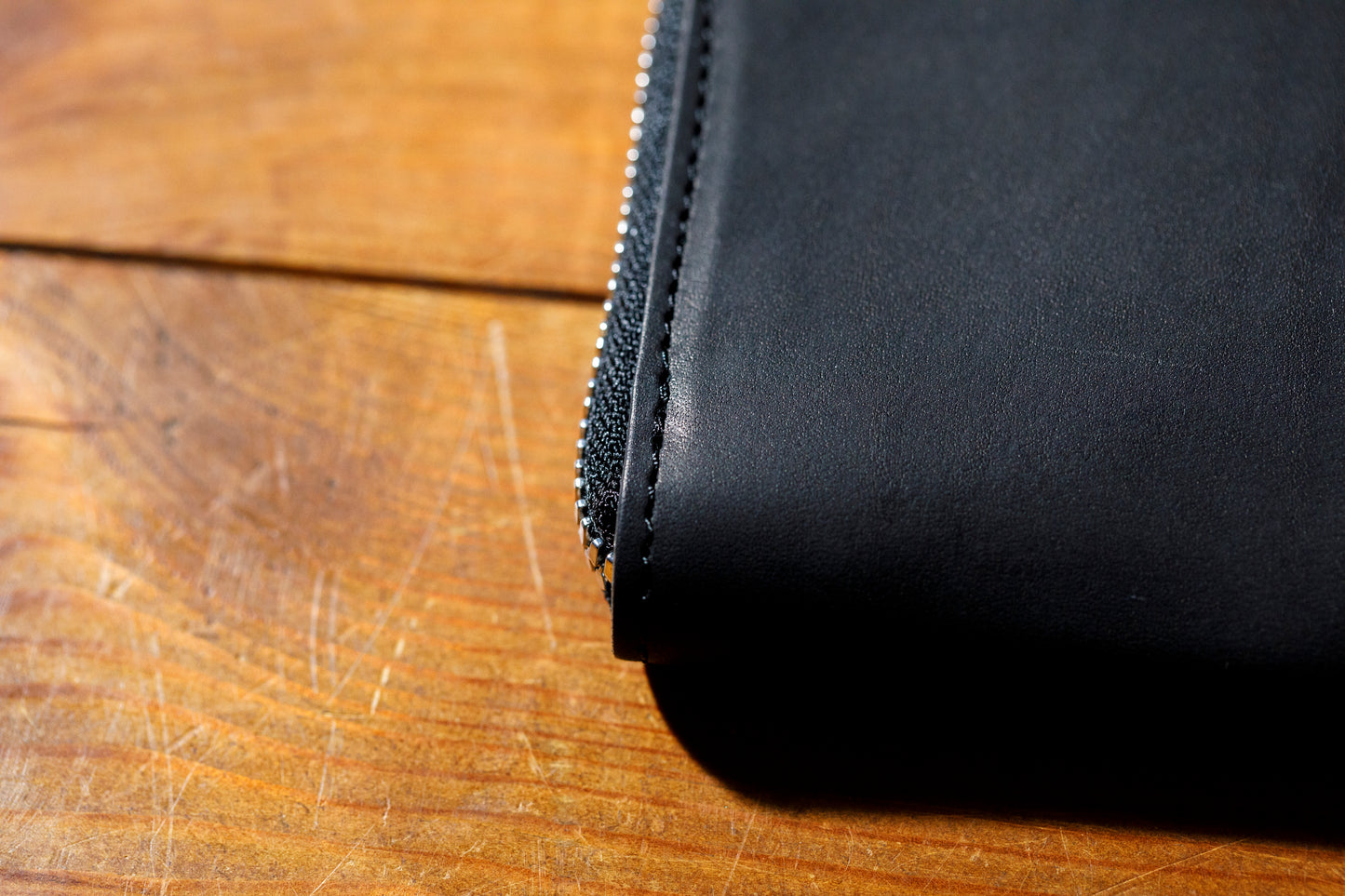 AMIACALVA / AK-042 GUIDI&ROSELLINI LONG ZIP WALLET - Black