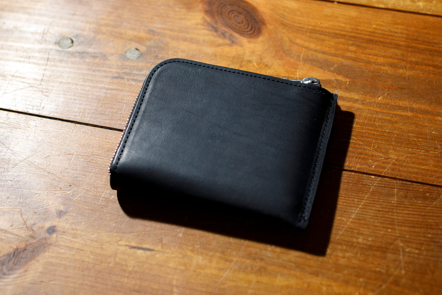 AMIACALVA / AK-043 GUIDI&ROSELLINI SHORT ZIP WALLET - Black