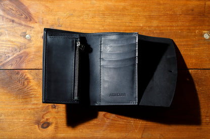 AMIACALVA / AK-007 GUIDI&ROSELLINI MEDIUM WALLET - Black
