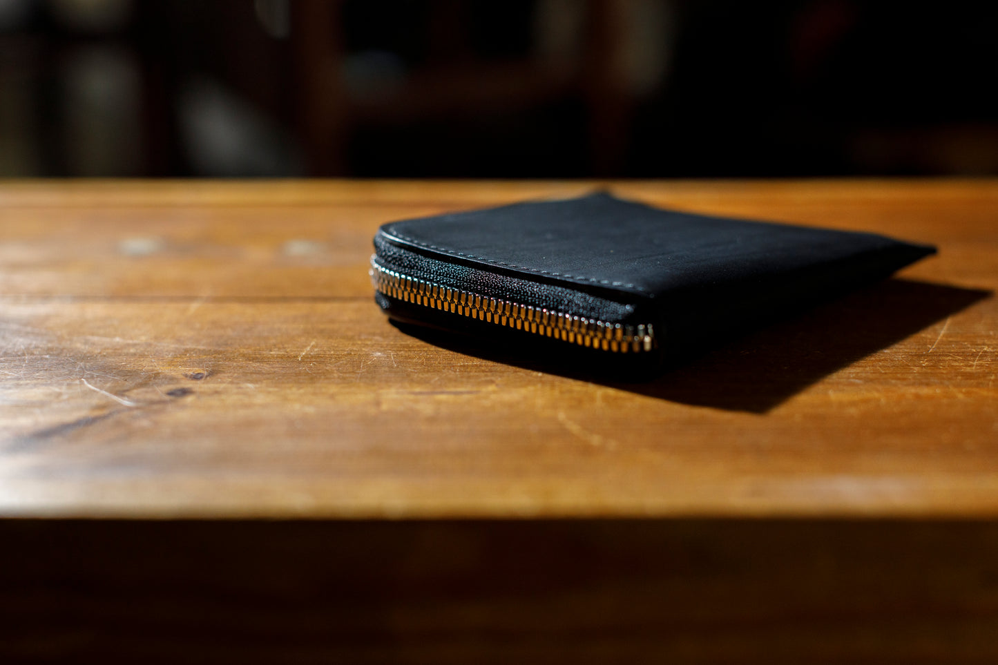 AMIACALVA / AK-043 GUIDI&ROSELLINI SHORT ZIP WALLET - Black