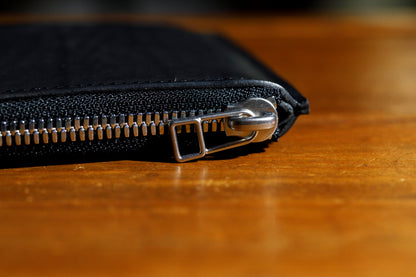 AMIACALVA / AK-042 GUIDI&ROSELLINI LONG ZIP WALLET - Black