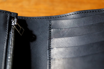 AMIACALVA / AK-007 GUIDI&ROSELLINI MEDIUM WALLET - Black