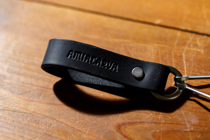 AMIACALVA / AK025 GUIDI&ROSELLINI 2RING KEY HOLDER - Black