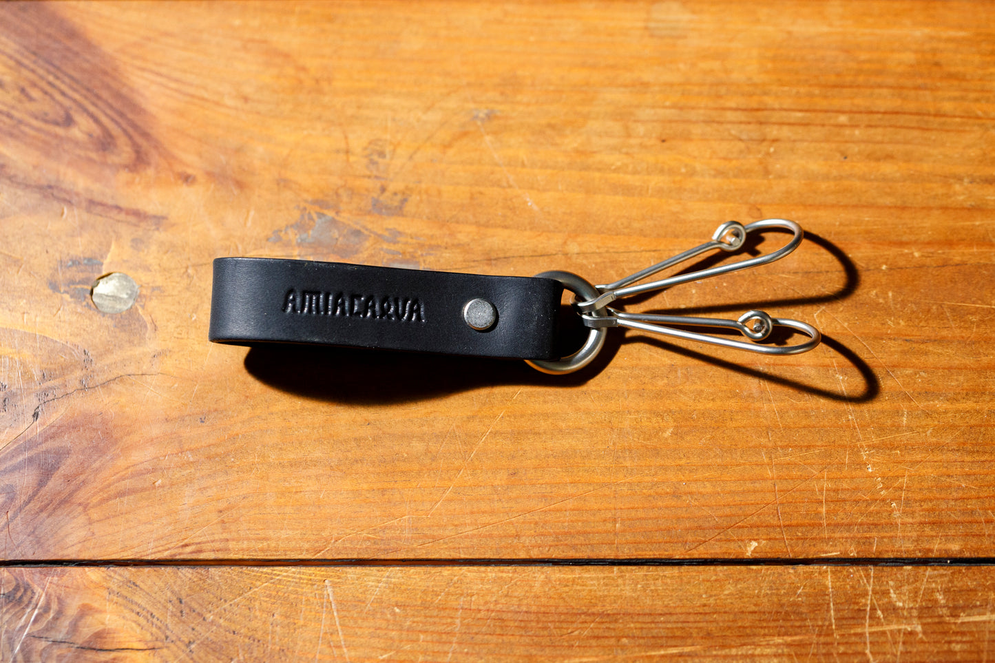 AMIACALVA / AK025 GUIDI&ROSELLINI 2RING KEY HOLDER - Black