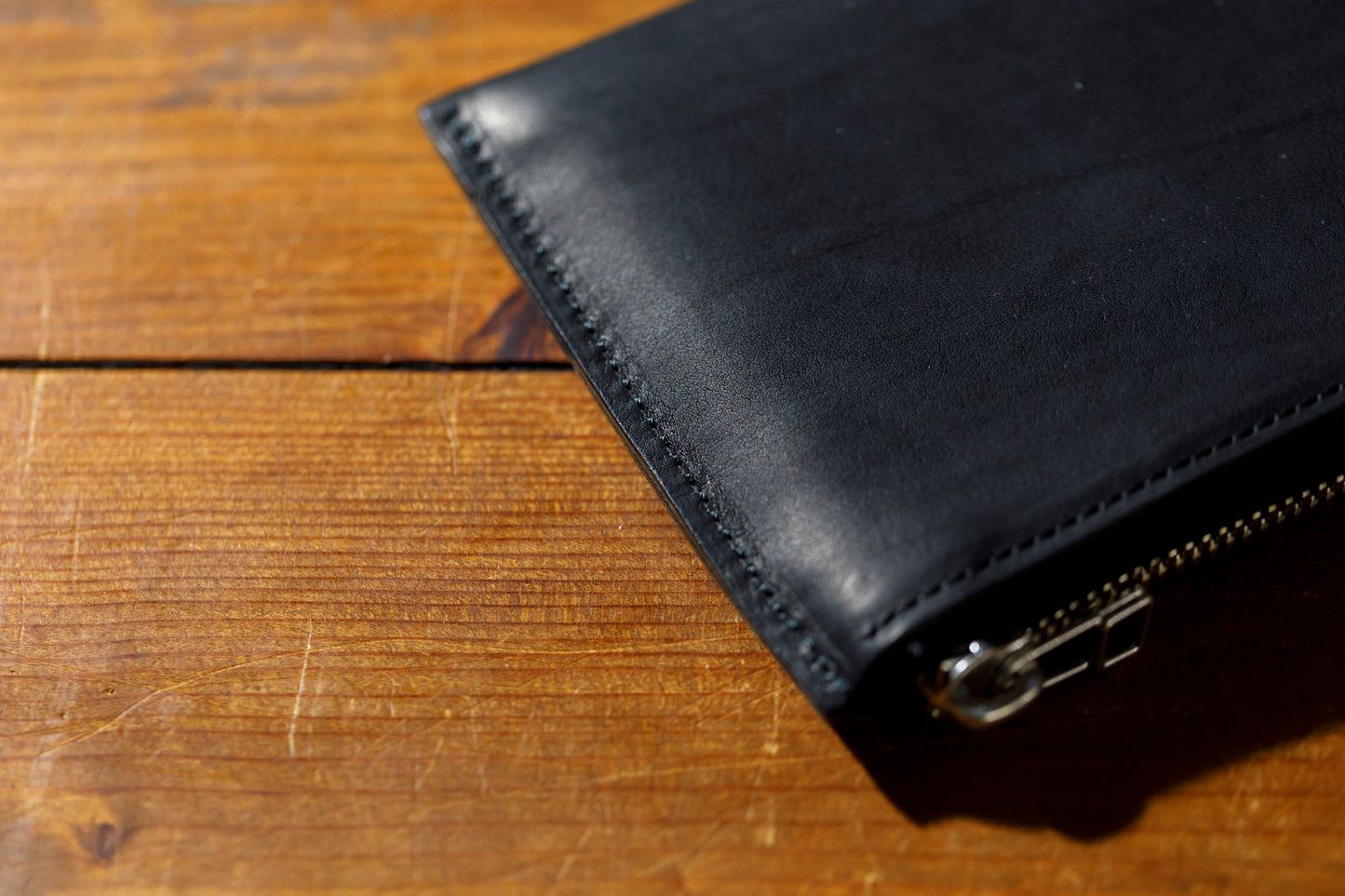 AMIACALVA / AK-043 GUIDI&ROSELLINI SHORT ZIP WALLET - Black