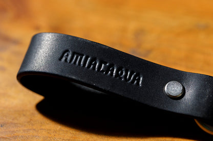 AMIACALVA / AK025 GUIDI&ROSELLINI 2RING KEY HOLDER - Black