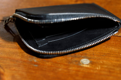 AMIACALVA / AK-043 GUIDI&ROSELLINI SHORT ZIP WALLET - Black