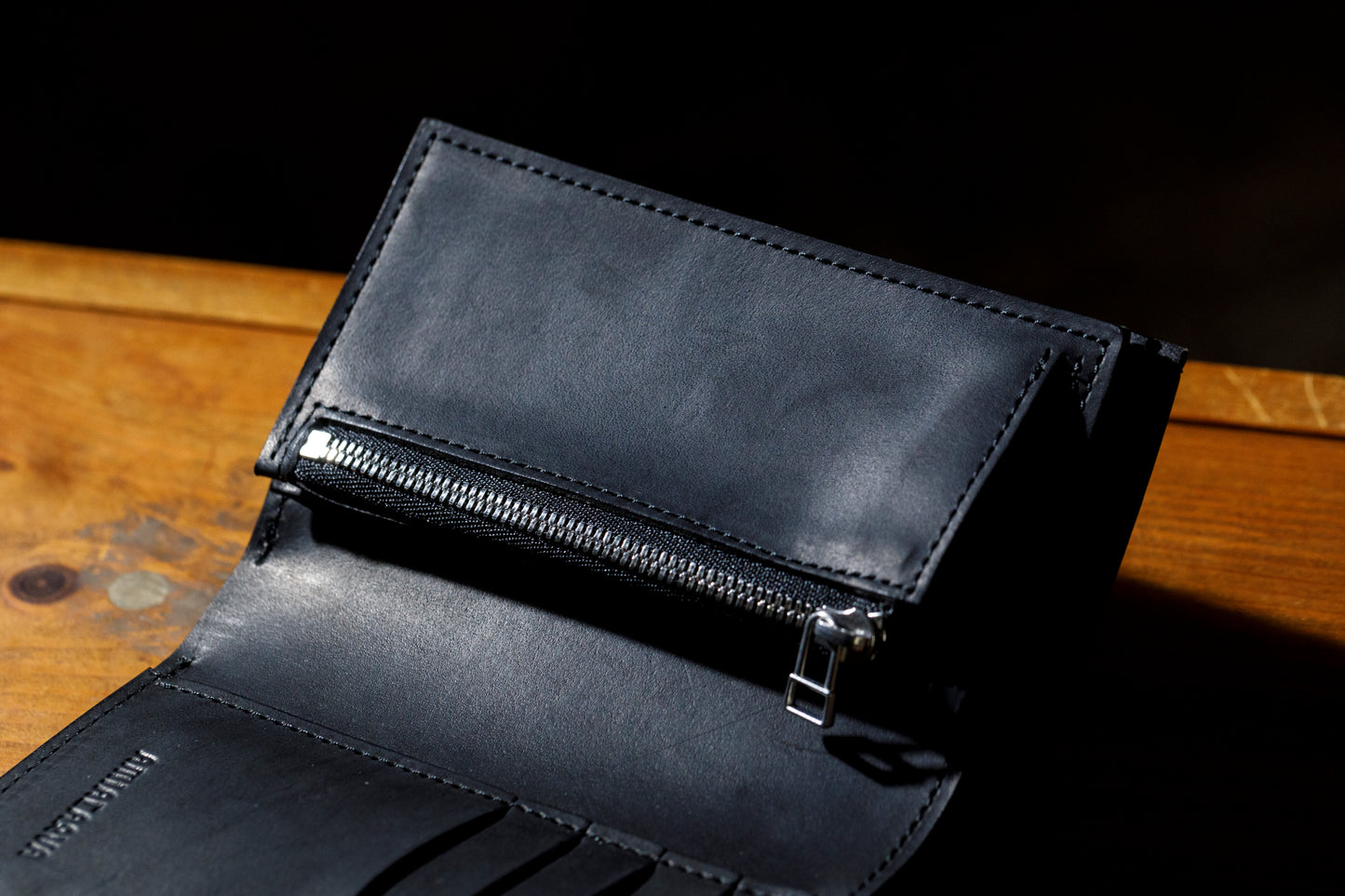 AMIACALVA / AK-007 GUIDI&ROSELLINI MEDIUM WALLET - Black