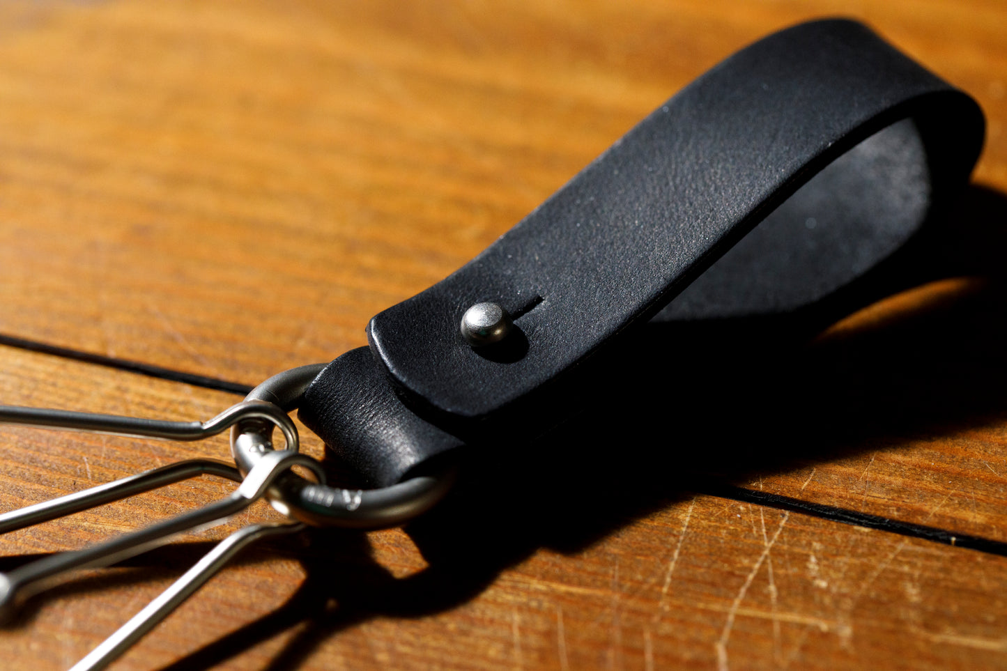 AMIACALVA / AK025 GUIDI&ROSELLINI 2RING KEY HOLDER - Black