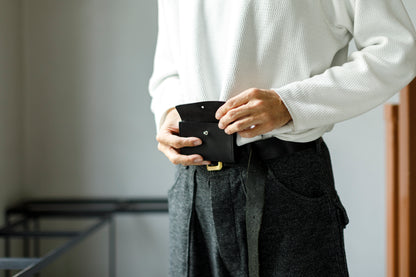AMIACALVA / AK-013 GUIDI&ROSELLINI CARD CASE - Black