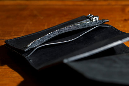 AMIACALVA / AK-007 GUIDI&ROSELLINI MEDIUM WALLET - Black