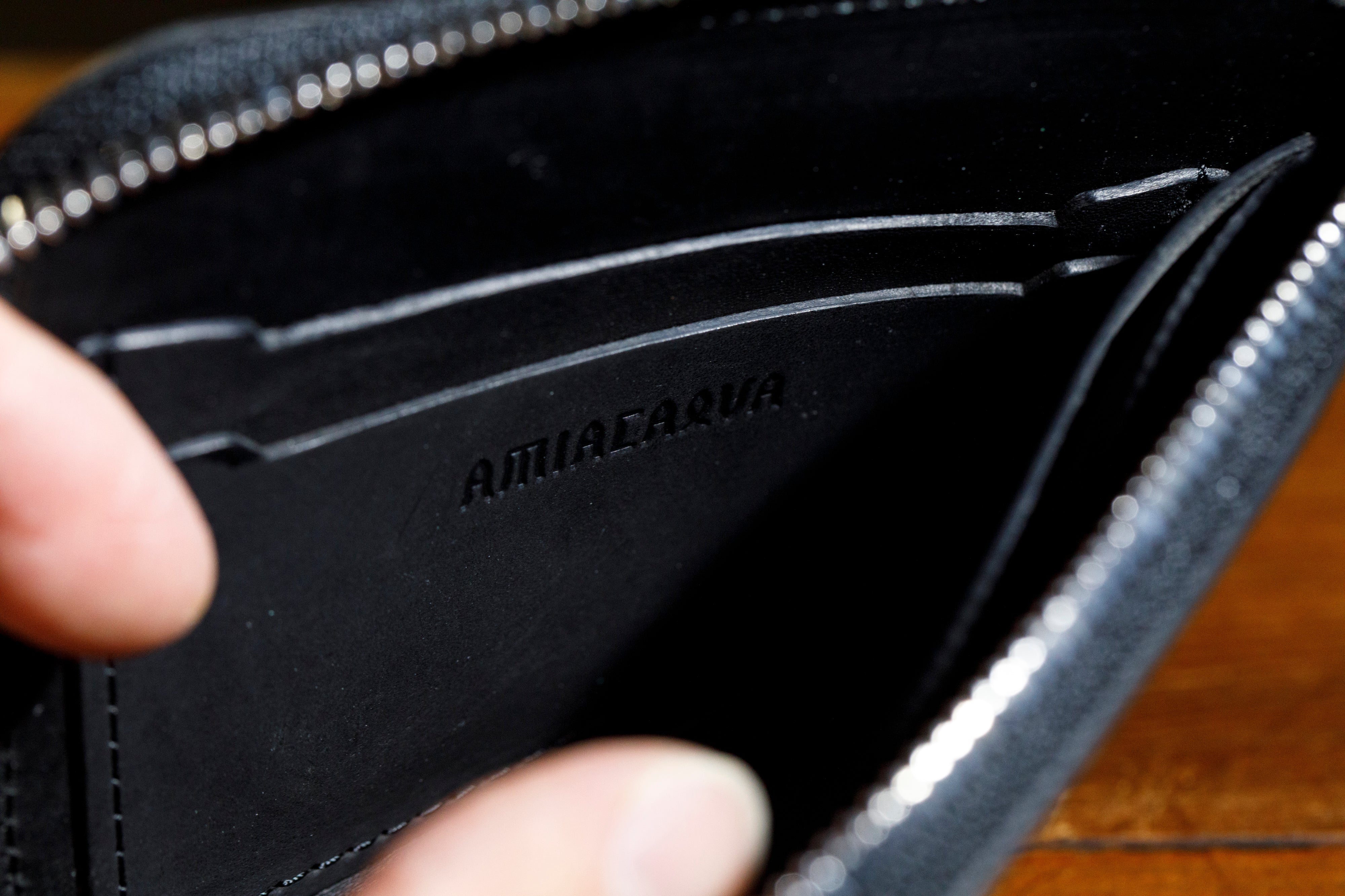 AMIACALVA / AK-043 GUIDI&ROSELLINI SHORT ZIP WALLET - Black – reggio