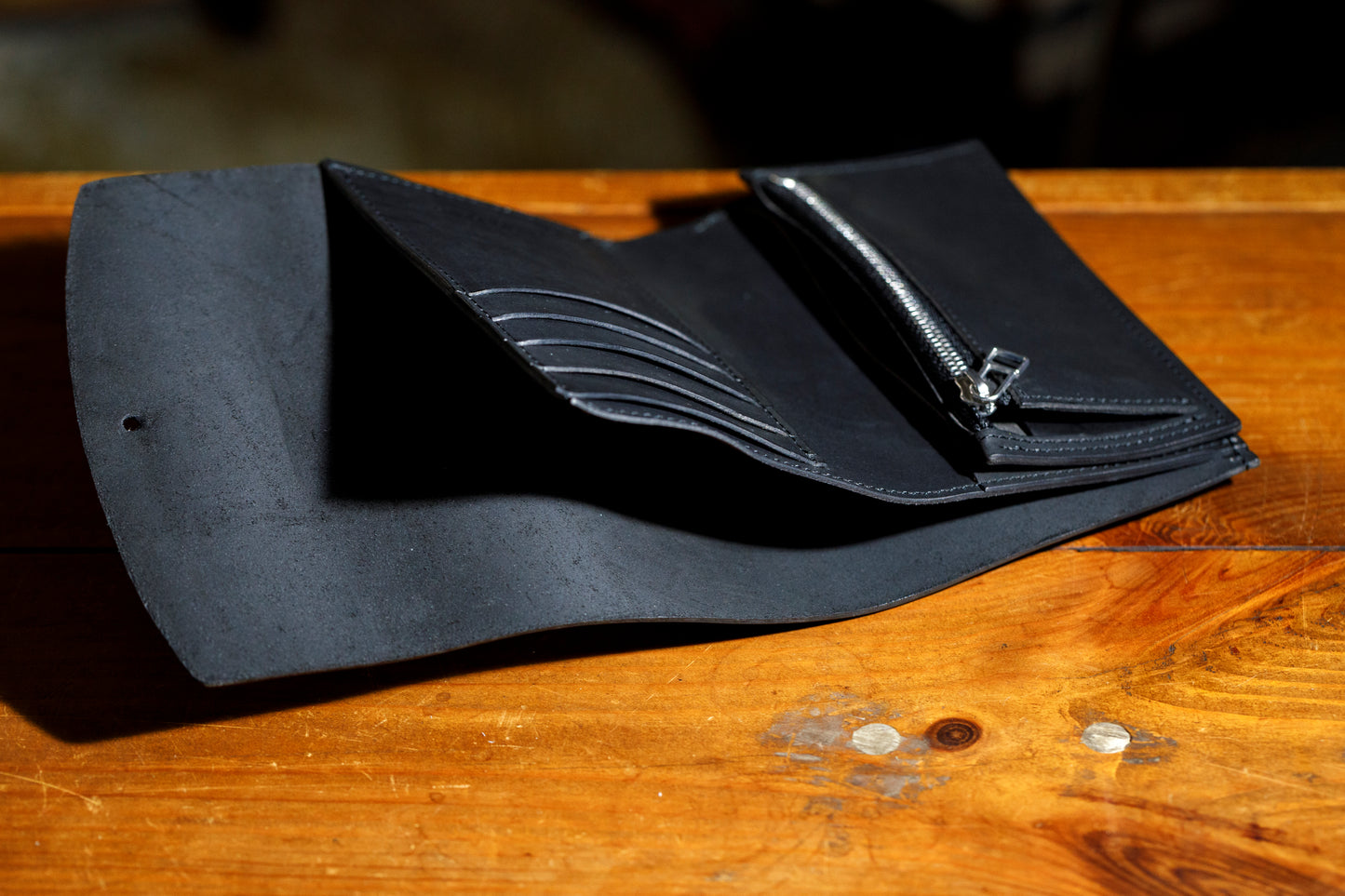 AMIACALVA / AK-007 GUIDI&ROSELLINI MEDIUM WALLET - Black