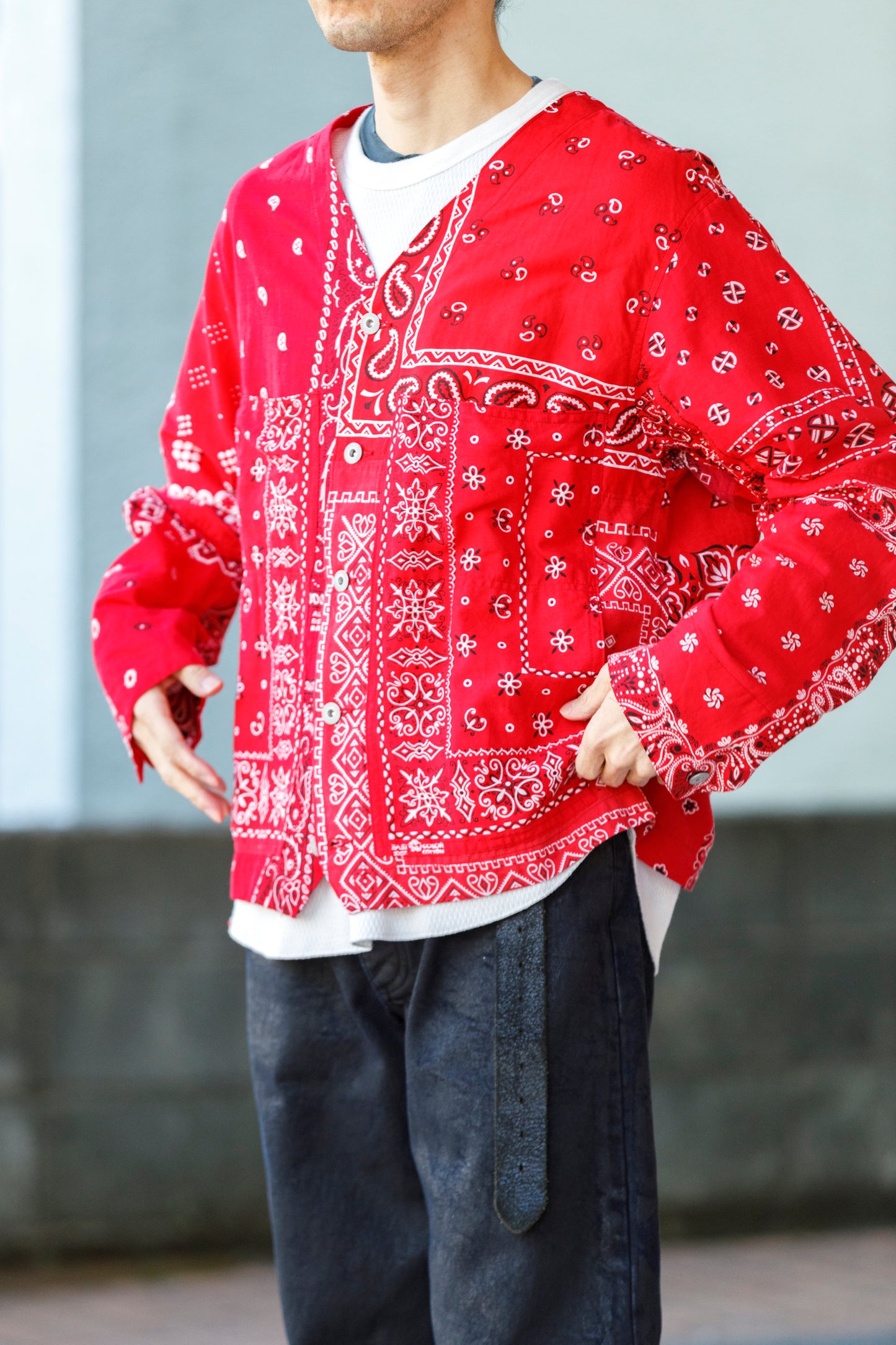 CHANGES CH5043 Remake Engineer Jacket(Used Bandana) - Type B