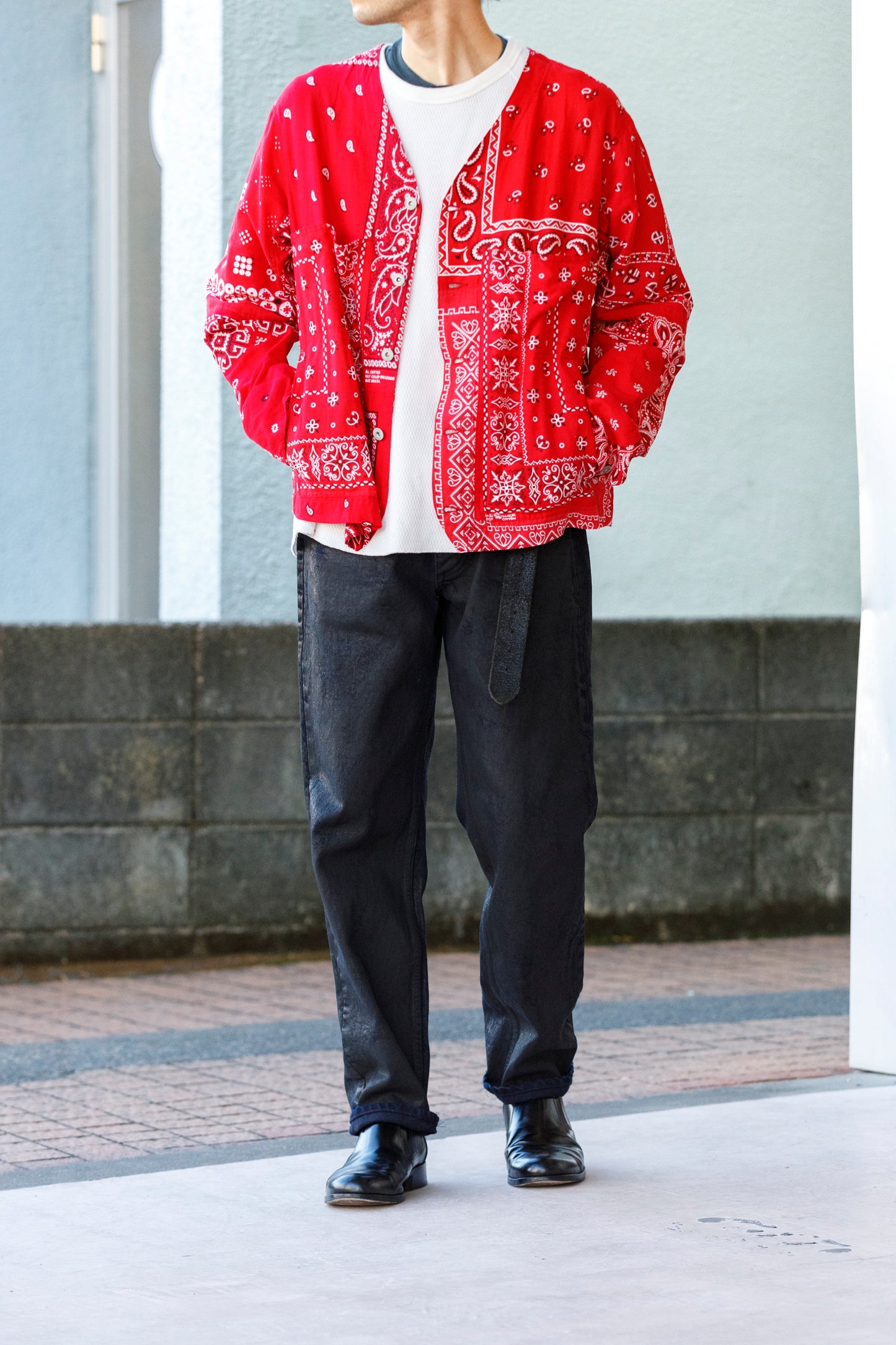 CHANGES CH5043 Remake Engineer Jacket(Used Bandana) - Type B