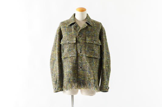 SARTO / 261-03002 MIX TWEED OVER SHIRT - ARMY(HOME SPUN)