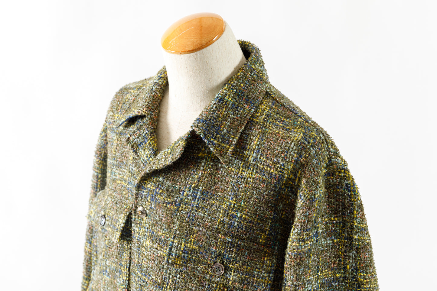 SARTO / 261-03002 MIX TWEED OVER SHIRT - ARMY(HOME SPUN)