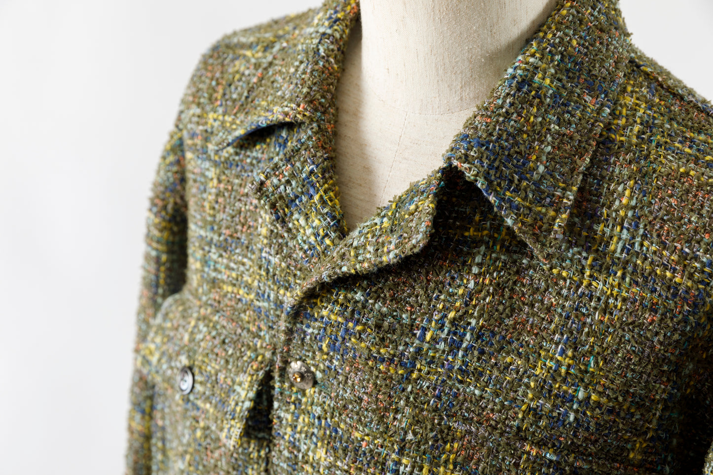 SARTO / 261-03002 MIX TWEED OVER SHIRT - ARMY(HOME SPUN)