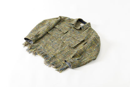 SARTO / 261-03002 MIX TWEED OVER SHIRT - ARMY(HOME SPUN)