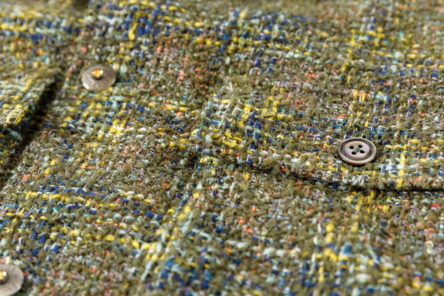 SARTO / 261-03002 MIX TWEED OVER SHIRT - ARMY(HOME SPUN)