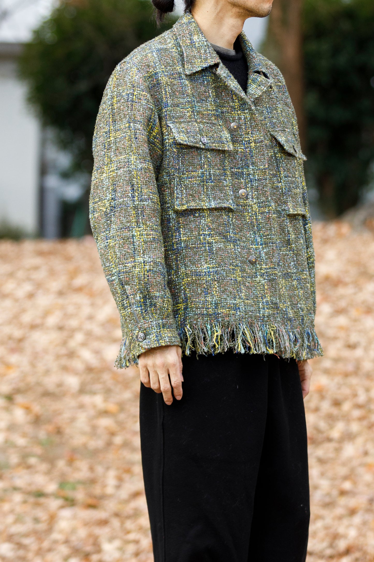 SARTO / 261-03002 MIX TWEED OVER SHIRT - ARMY(HOME SPUN)