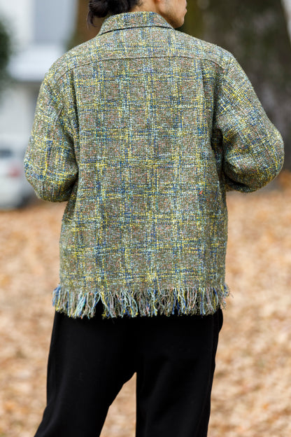 SARTO / 261-03002 MIX TWEED OVER SHIRT - ARMY(HOME SPUN)