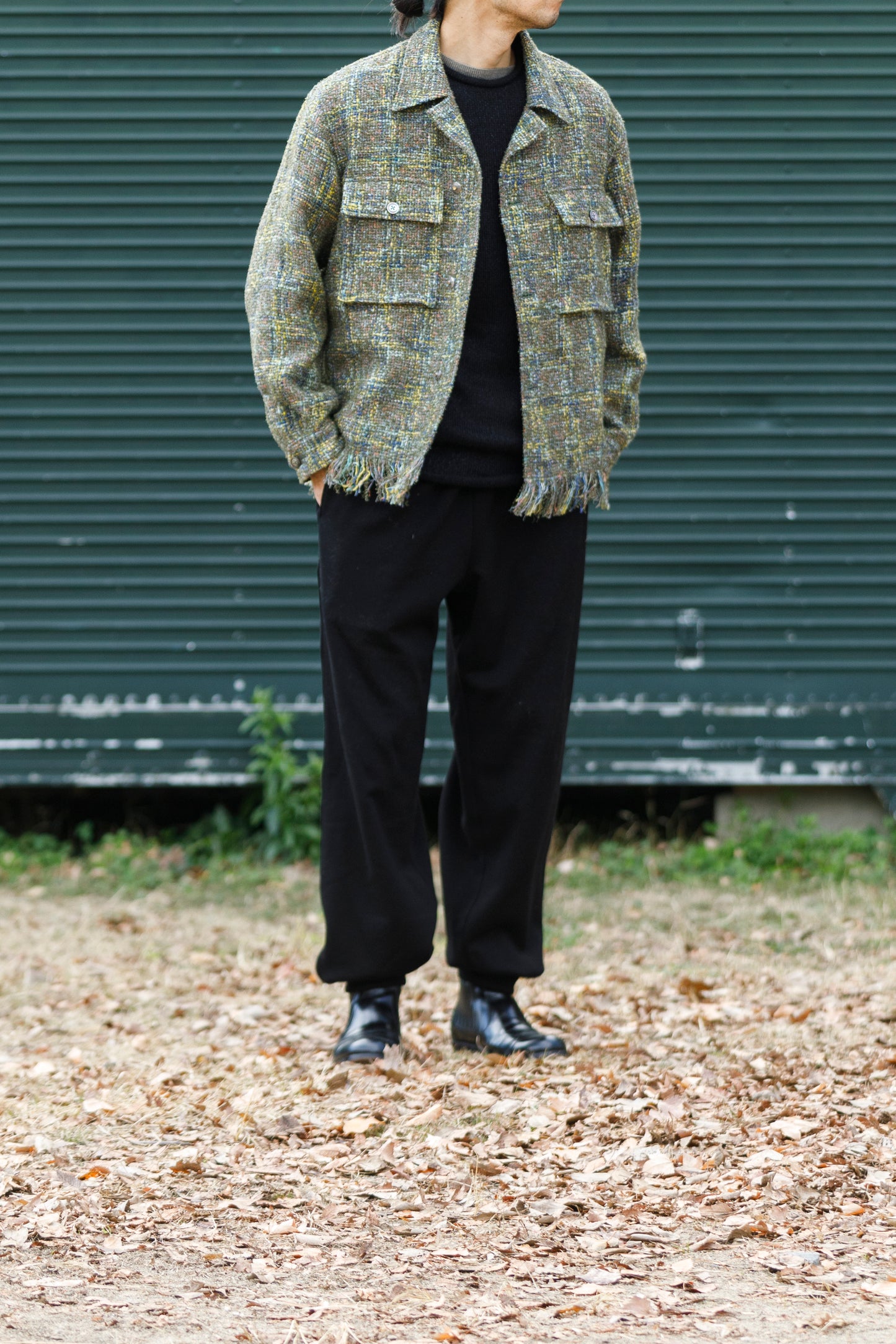 SARTO / 261-03002 MIX TWEED OVER SHIRT - ARMY(HOME SPUN)