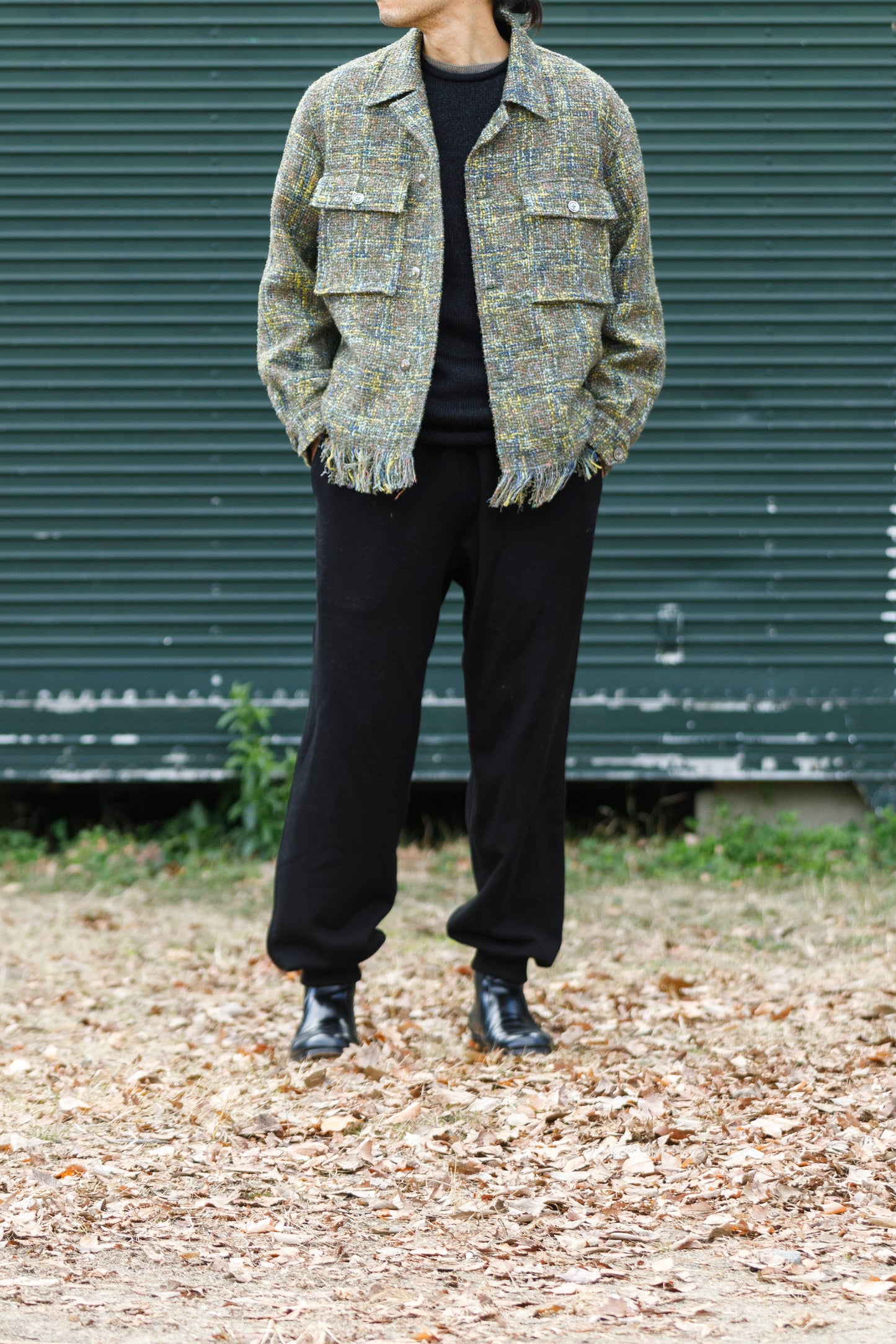 SARTO / 261-03002 MIX TWEED OVER SHIRT - ARMY(HOME SPUN)