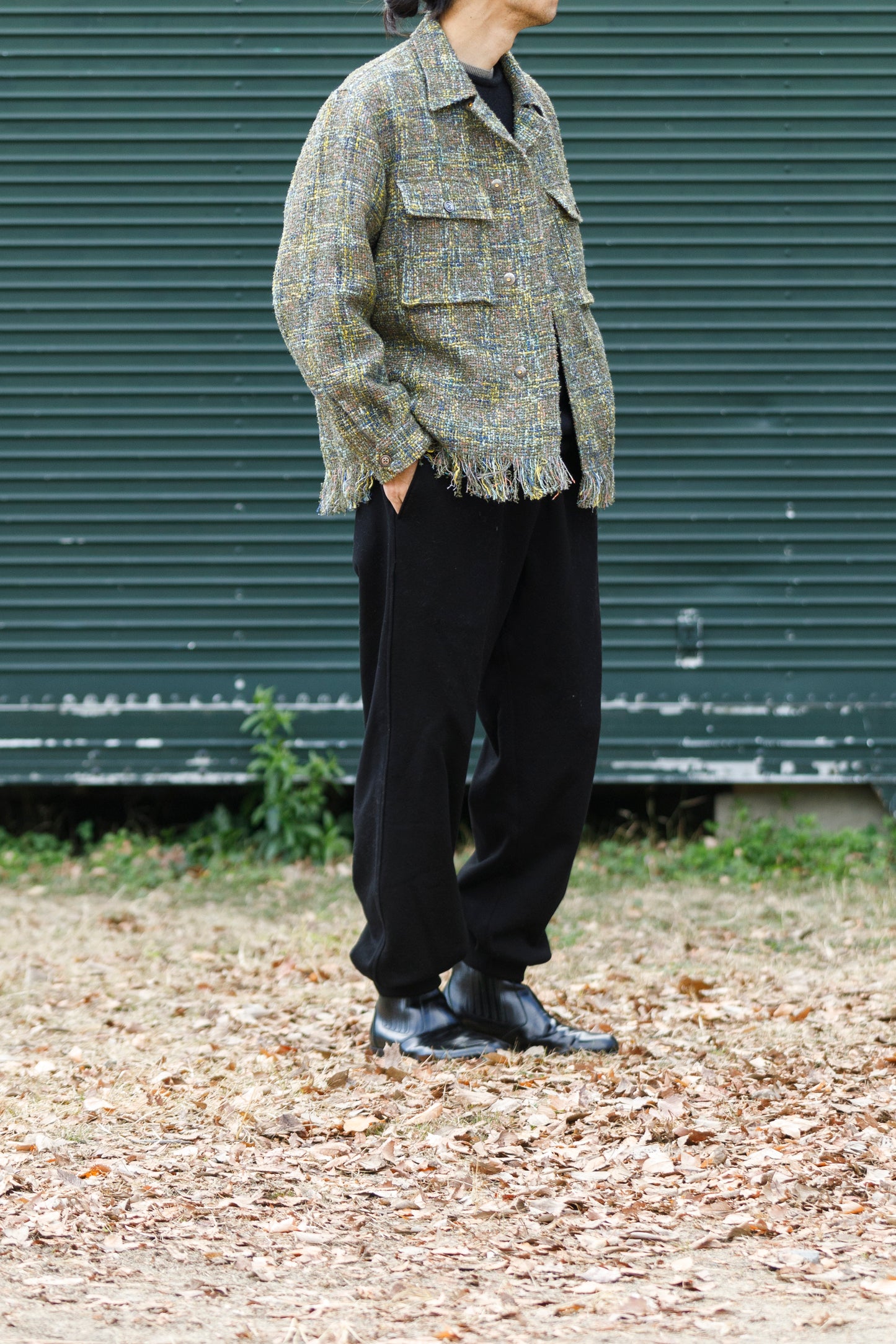 SARTO / 261-03002 MIX TWEED OVER SHIRT - ARMY(HOME SPUN)